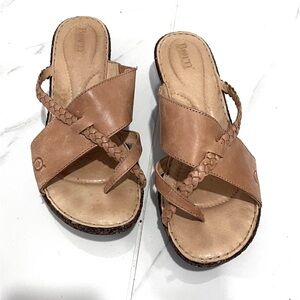 Born Women's Tan Braided Sandals 8M